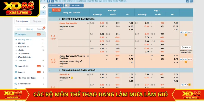 Các bộ môn thể thao đang làm mưa làm gió